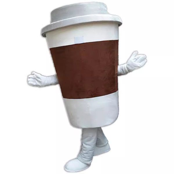 2024 Взрослый размер молоко чашка чашка талисмана костюм Хэллоуин карнавал унисекс взрослый наряд костюм.