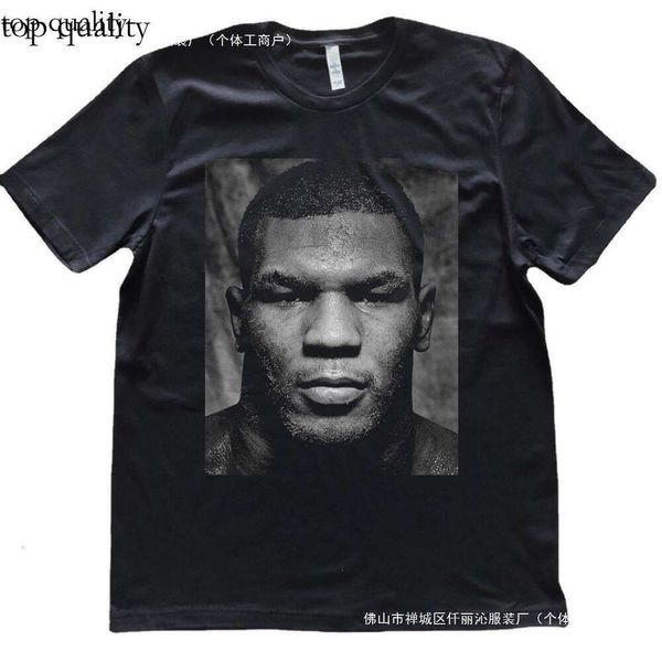 Campeão de boxe Mike Tyson retrato fãs impressos T-shirt estilo hiphop moda de marca de rua 414