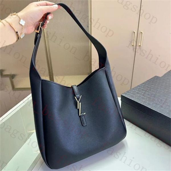 Bolsa de designer bolsas de ombro de couro preto de moda de alta qualidade Handbag le 5 A 7 Supple Hobo Rose Bag Casual Camual