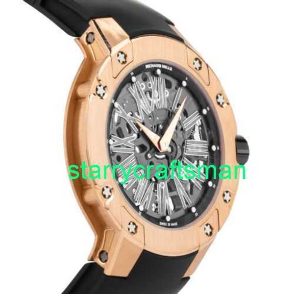 RM Luxury Watches Watch Mechanical Mills RM033 Automatico 45mm Oro Rosa Orologia da Polso Uomo RM033 e RG ST8M