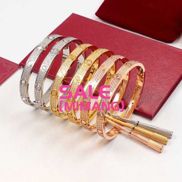 Designer -Cartres Bangle Zhika Familie Full Sky Star Bracelet Zweireihe Diamond Fashion 18K Gold Gold plattiert nicht verblassend 3Zmd