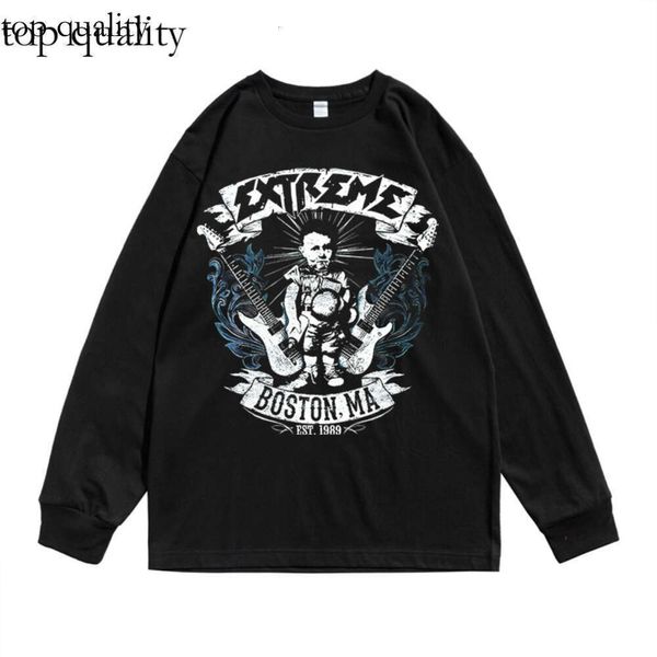 American Heavy Metal Rock Band Album Stampato Maglietta a maniche lunghe Susse Pure Cotton Unisex Y2K 361