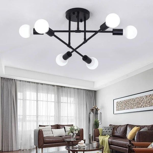 Lampadari lampadari moderni a led sputnik lampada a soffitto dorato bianco nero per camera da letto per la camera da pranzo decorazione per la casa flaceuture e27