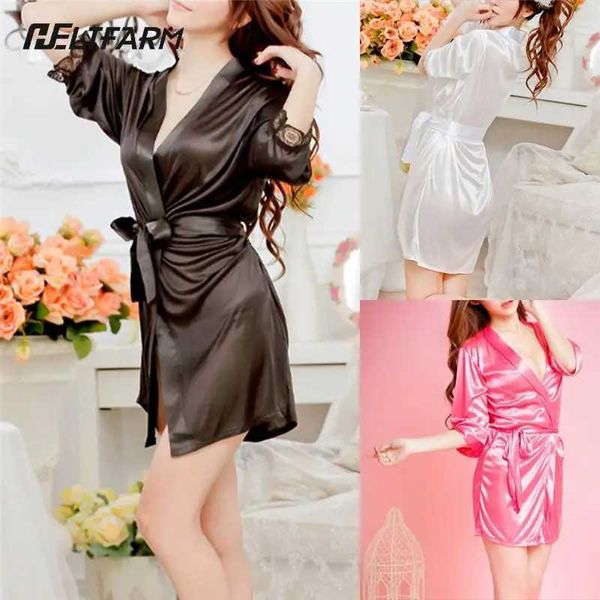 Women's Sleep Lounge Sexy Womens Satin Soft Night Glow Whatwear Spajamas Womens Dressing Dressl2405