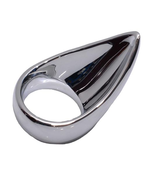 1 PC Metal Penis Ring Ring Teardrop Cockring Sex Toys for Men Juguetes Sexuales Brinquedos sexuais de adultos para homens Capinho anel Y18928042827095