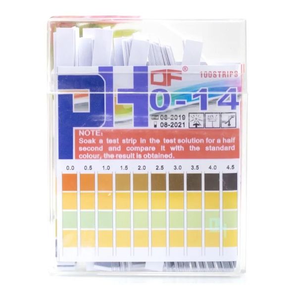 PH -Testpapier 100 Streifen/Box Alkaline Säure Indikatorpapier für Wasserqualität Speichel Urin PH -Test Haushalt