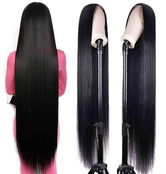 Образец бразильского 360 кружевных париков Virgin Human Hair Wigs HD Кружева 13х4 13x6 Pre Pluck Frontal Wigs для чернокожих женщин 4057680