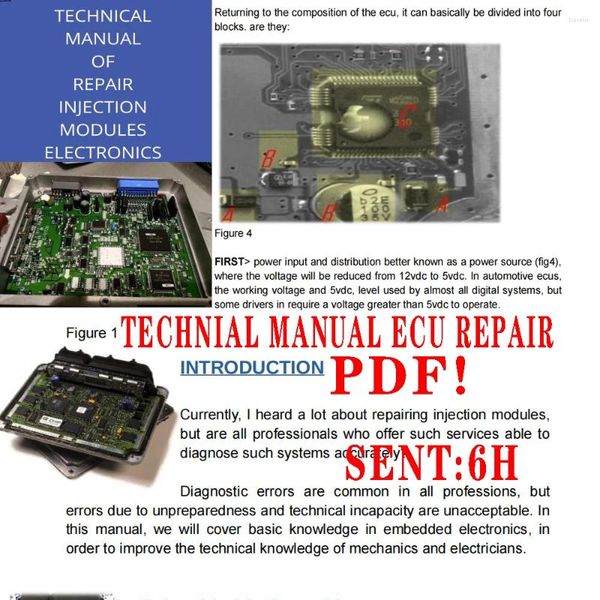 Manual da Tecnamental Reparo da ECU para módulos de injeção eletrônica Diag falhas de dados SMD componentes resistores de diodos Teste de transistores