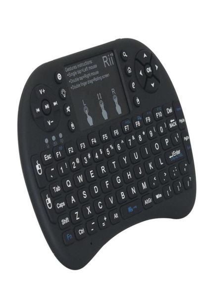 Новая подсветка английская клавиатура RII I8 2 4G Мини -клавиатура и мыши для Mini PC Smart TV Box293E5212299