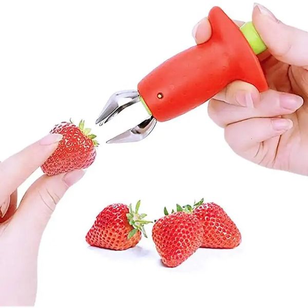 Multi -Claw -Erdbeer -Huller -Obst -Beeren -Tomaten -Gemüse -Top -Top -Stamm -Kern -Pitentferner Küche Aid Corer Gadget Food Helfer Tool 240508