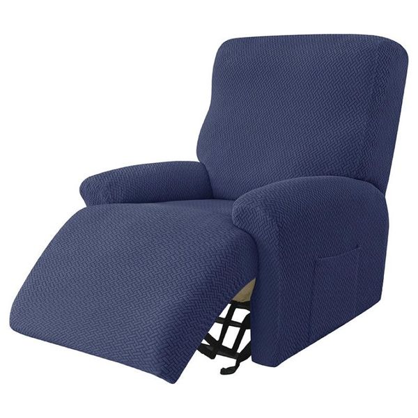 Capas de cadeira 4 peças Jacquard Recliner Sofá Capa para sala de estar elástica Reclinado Relax Relax poltrona 210O