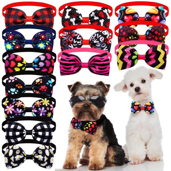 Hundekleidung 10/20pcs Haustierkatze Bowties Kragen Bögen Welpen Bindungen Fliege Krawatte Krawatten kleine Pflegezubehör Großhandel Großhandel