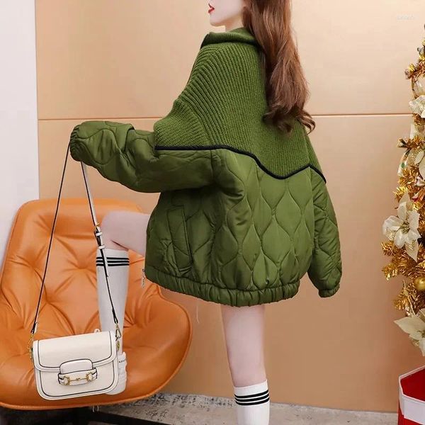 Damenjacken 2024 Streetwear Strickwäsche Pullover für Kleidung Frühling Herbst Reißverschluss Kurzgestrickte Schichten Mädchen Außenbekleidung BC202