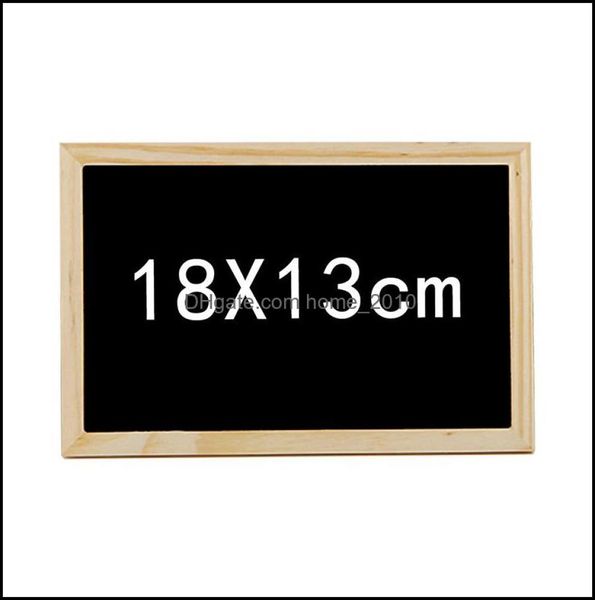 Искусство и подарки подарки маленькая деревянная рама Blackboard 20x30 см двойной классной доски 18x13см Добро пожаловать