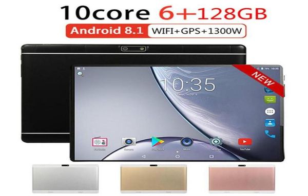 Global Version 10 Zoll 6G 128 GB Tablet PC 4G LTE Zwei SIM -Karten -Telefonanruf Bluetooth Car Player GPS Google Play 5 MP Camera264C7985385