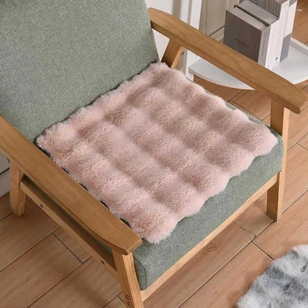 Cadeira de cor sólida de travesseiro extra macio espesso de jantar espesso espessado na almofada confortável quadrada