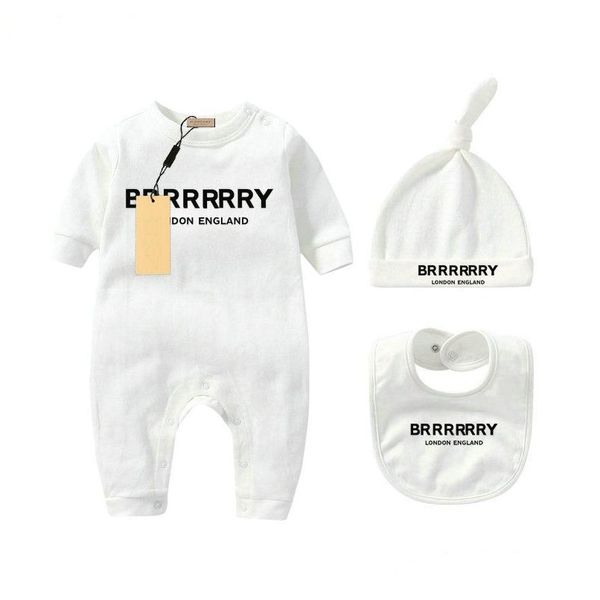 Rompers Infant Born Baby Girl Designer Markenbrief Kostüme Overalls Kleidung Jumpsuit Kids Bodysuit für Babys Outfit Strampler Outfi Bib Dhine
