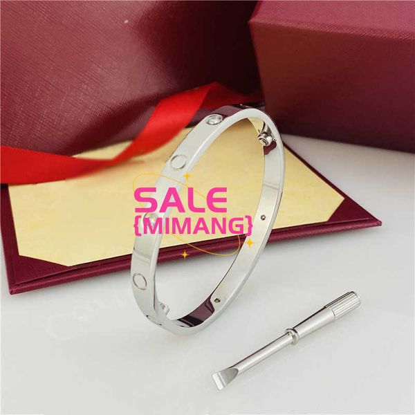 Designer single bracciale designer gioielli love braccialetto d'argento donne oro uomini 4cz 18k braccialetti d'oro per coppie festeggiano matrimonio rosa amicizia o7ti