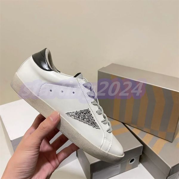 Top Leder Wildleder Designer Casual Schuhe Frauen Herren Mid Star Platform Sneakers Pink Burgund Glitter Silber Gold Vintage Italien Brand Flat Sports OG Trainer T58