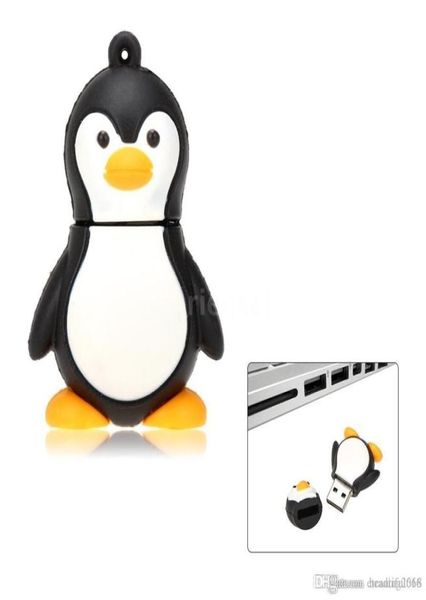 Design Capacidade Real Moda Penguin USB Flash Drive Cartoon Pen Drive 16GB64GB USB Stick8984090
