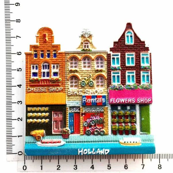 3pcsfridge magneti Amsterdam Resin Souvenir Frigo