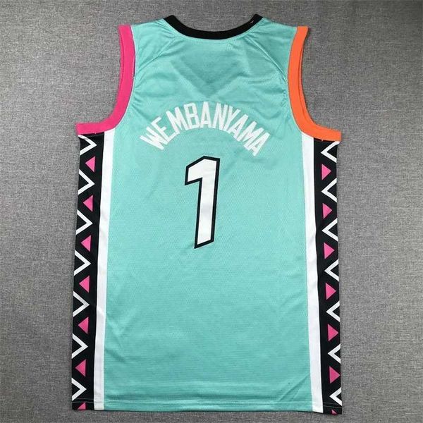 Camisetas masculinas Man New American Basketball Jerseys Roupas Wembanyama Tamanho Europeu T Tamanho T Sortel