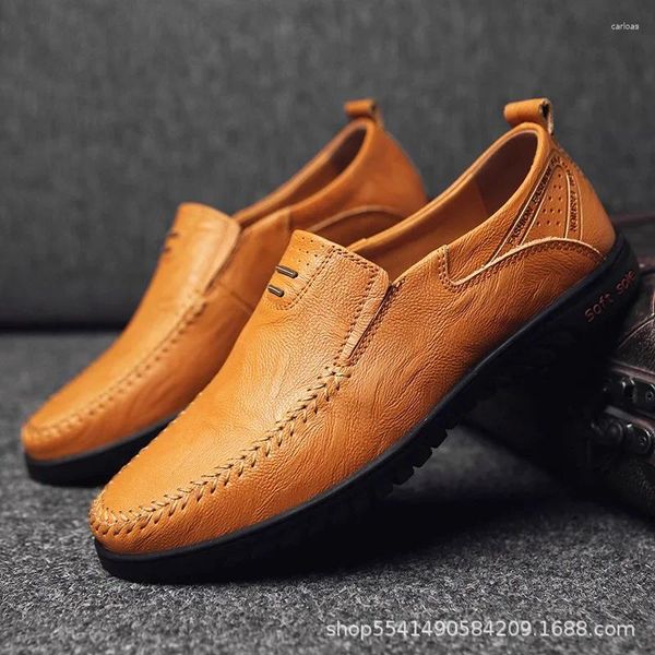 Casual Shoes Business Plus Size Herren handgefertigte britische authentische Ledermotiven Moccasins