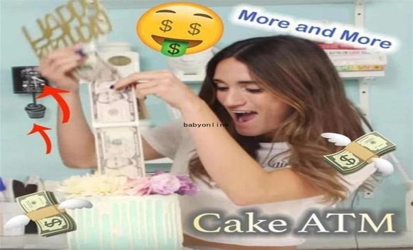 Scatola di soldi per torte divertenti che tira preparando la scatola di cake money money che tira torta preparare cibo da muffa contatto sicuro 280 CA194179343
