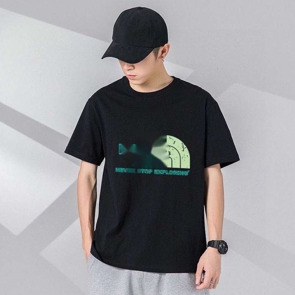 North T-Shirt Face Designer T-Shirt Luxus Modebrief gedruckt Herren T-Shirts kurzärmeliges T-Shirt Casual Summer Marke Gedrucktes runder Nacken-Eis Porzellan Baumwoll T-Shirt