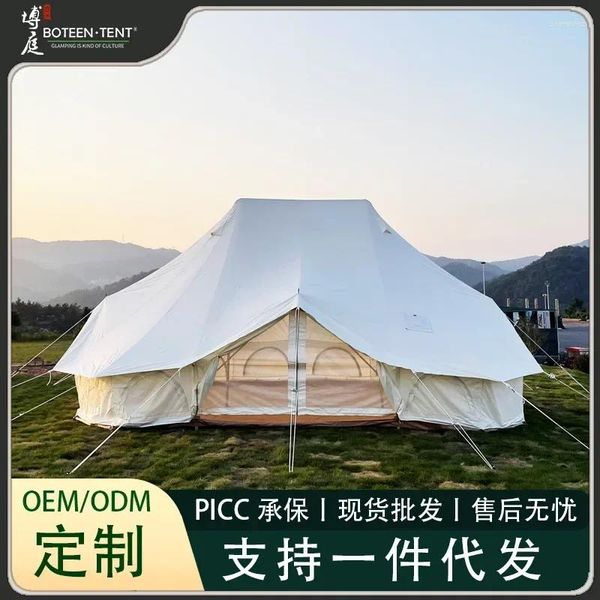 Tendas e abrigos Boting Factory Imperador Tenda ao ar livre acampamento Mongol Yurt Camp 3 portas 24 metros quadrados Protenção solar à prova de vento à prova de vento