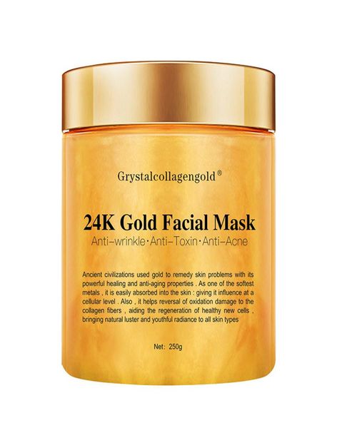 Grystal Collagen Gold Woman039S Маска для лица 24K золотой коллаген отталкивает лицевую маску для лица кожа Увлажняющая увлажнение.