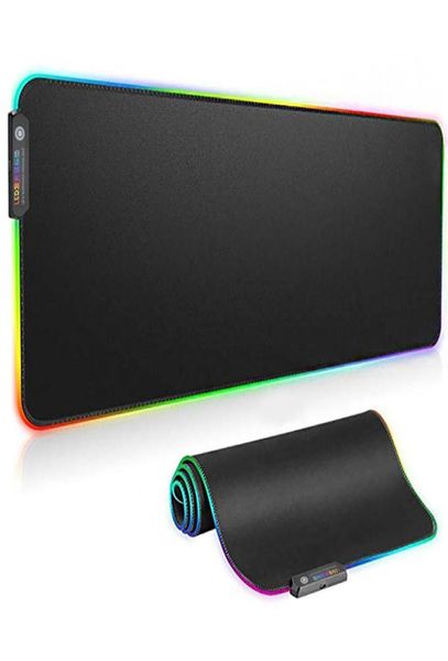 Светодиодная световая игровая накладка мыши красочная негабаритная светодиода USB расширенная освещенная клавиша Pu nonslip Blanket9187436
