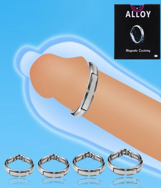 Penis de aço inoxidável de anel de pau magnético para homens Eskin Correção Metal Cockring Games Sexy Toys Adult Toys XL5522725