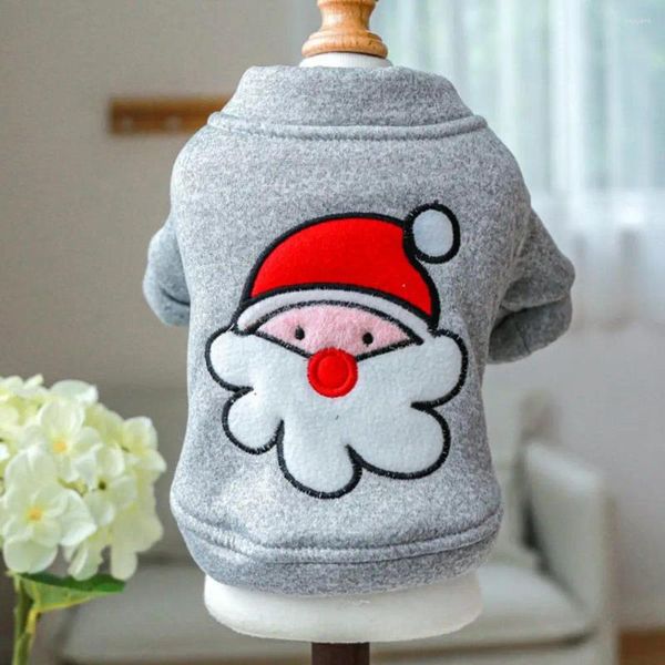 Hundekleidung Mantel Cartoon Bilder lässig Haustier Weihnachtsmann Santa Claus Pullover