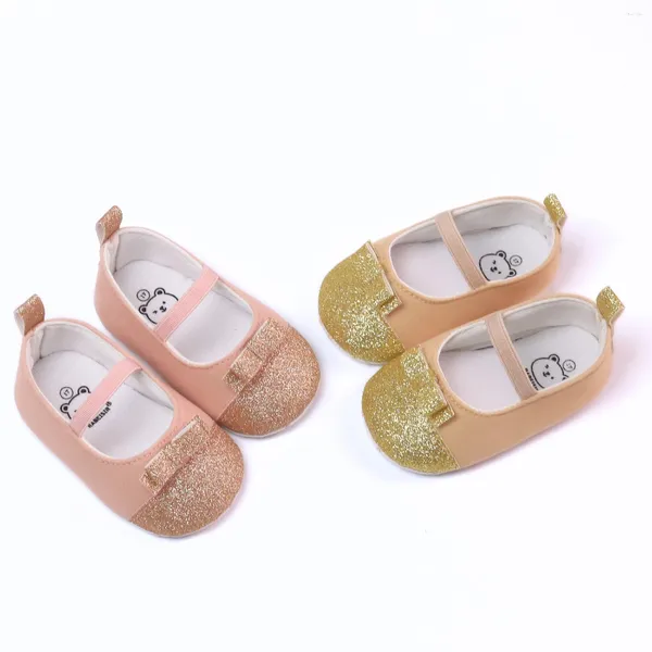 Primeiros Walkers Baby Girls Fofte Mary Jane Sapatos leves sem escorregamento para a festa diária de festas de festas All Seasons