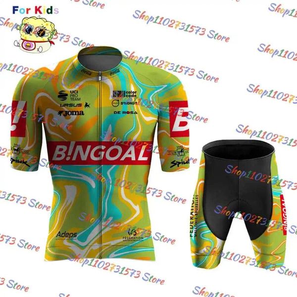 Set da corsa per bambini 2024 Bingoal Cylersey Set Bike Bike MTB Bicella veloce Abbigliamento abiti MAILLOT