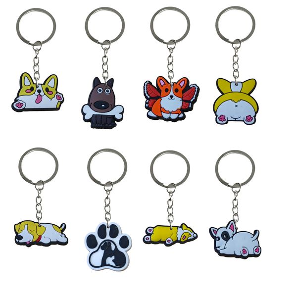 Keychains Lanyards Yellow Dog Keychain Keyring für Rucksäcke Key Ring Women Kette Party bevorzugt Geschenke Geeigneter Schulbag -Anhänger Accesso OTCSJ