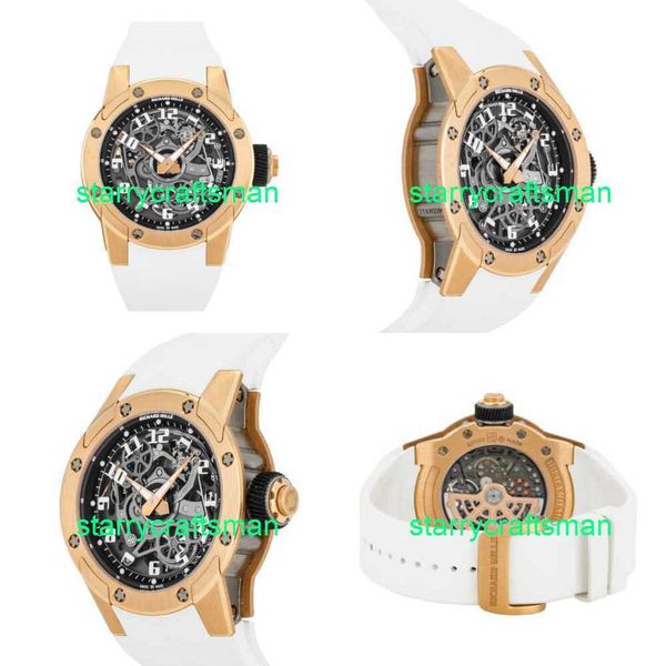 RM LUXURY RESPOSTA MECHANTICAL Mills RM63-01 Dizzy Mani Auto Oro Rosa Uomo 42mm Orologia RM63-01 AO RG STG7