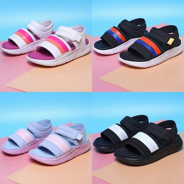 Sandálias infantis Slides Slides Sandal Designer Duramos meninos garotos listras de jovens sapatos pretos brancos azul rosa tamanho eur hzz0#