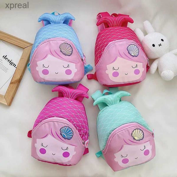 Mochilas Cartoon Childrens Backpack Girls Princess Bag Mermaid Kindergarten Back Toy Backpack Backpack Outdoor Early Education Backpack WX