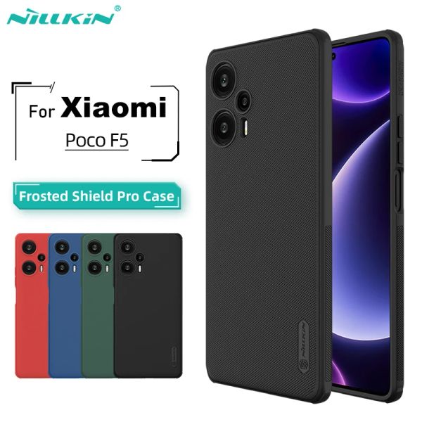 Capas para Xiaomi Poco F5 5G Caso Nillkin Super Frosted Shield Pro Ultrathin Hard PC Hard Matte Choffrof Back Topa para POCO F5