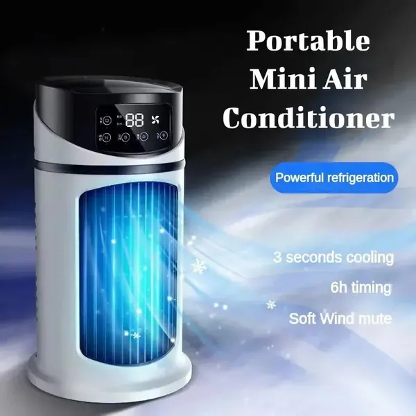 USB Mini Mini Water-Colled Desktop Fan Smart Home Office Используйте небольшой кондиционер с увлажнением для аэрозоля.