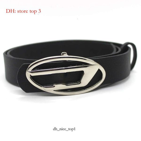 Disels Designer de cinto Moda Mulher Belt Fashion Novo D Carta Oval Metal Snap Fivele para homens e mulheres versáteis de moda decorativa combinando preto 6805