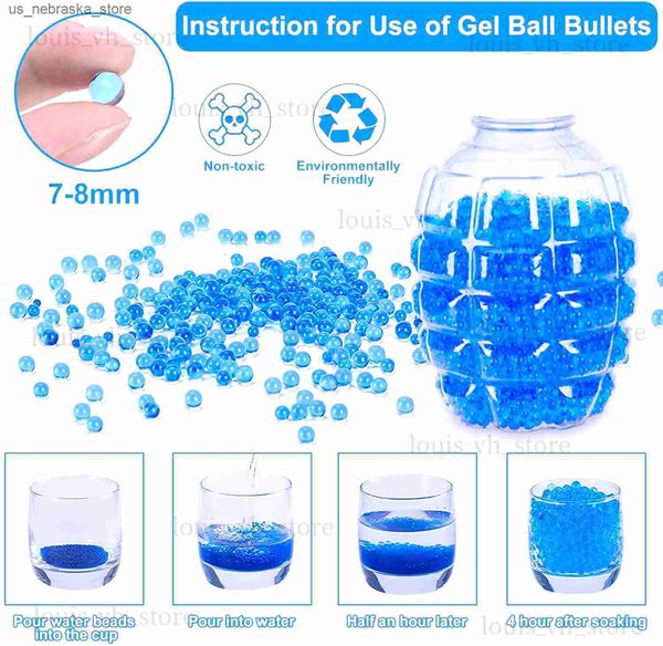 Sabbia gioca d'acqua divertimento gel elettrico giocattolo di esplosione m416 manuale elettrico 2 in 1 blaster blaster pistola con 10000 beadsgun per esterno T230816 Q240408