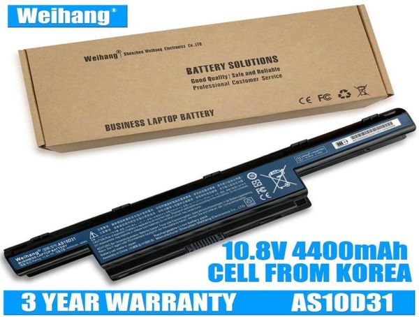 Korea Cell 4400mah Weihang -Batterie für AS10D31 AS10D51 AS10D61 AS10D41 AS10D71 für ACER ASPIRE 4741 5552G 5742 5750G 5741G8100340