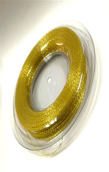 tênis de tênis de raquete de cor de ouro Nylon Monofilament Tennis String Filamento 135mm tênis sintético de cordas para Racket66686905