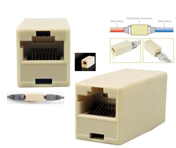 RJ45 Ethernet Network LAN CAT5E CAT6 CABONER CABO DE CABO DE CABO ADAPTADOR MODULAR ADAPTER feminino para feminino4031807