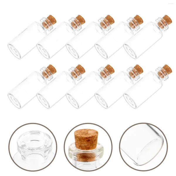 Vasen Mini Clear Glass Container Stopper kleine Wunschflaschen Gläser für Weihnachten Hochzeits Geburtstagsfeier