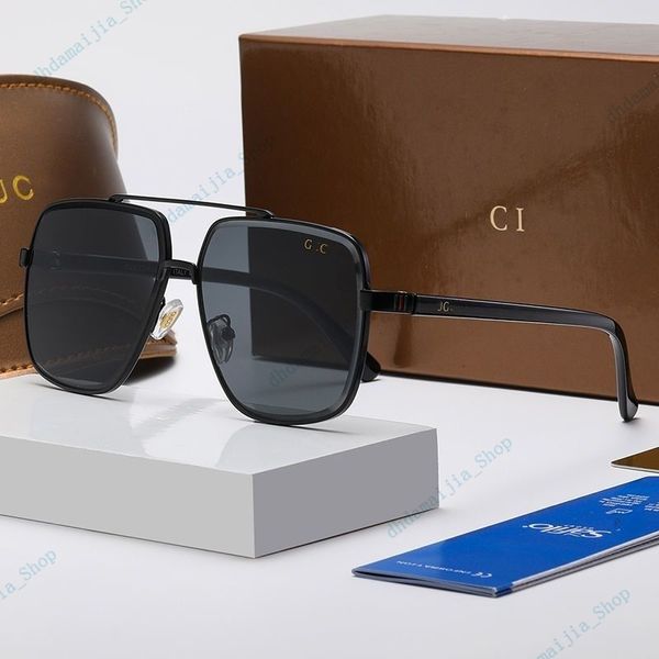 GC 2024 Heiße Modedesigner Sonnenbrille Top Luxus Rechteck Sonnenbrille für Frauen Männer Vintage Cat-Eye-Rahmentöne dicker Rahmen Nackt die Unisex Sonnenbrille mit