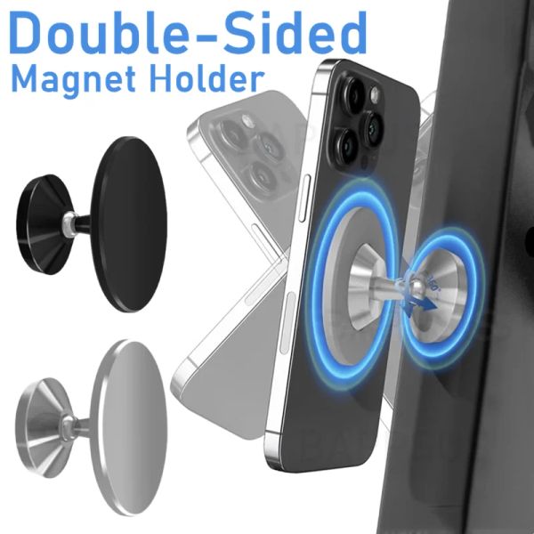 Attrezzatura palestra a doppio lato supporto per telefono per telefono per Magsafe Dual Strong Magnets Stander per la superficie di metallo per selfie video